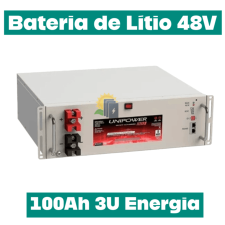 BATERIA DE LÍTIO 48V - 100AH 3U ENERGIA