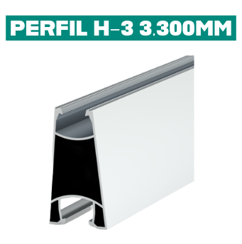 PERFIL H-3 3.300MM
