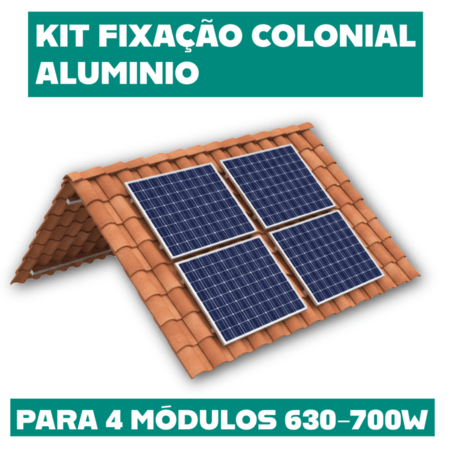 KIT FIXAÇÃO COLONIAL P/4 MODULOS DE 630-700W