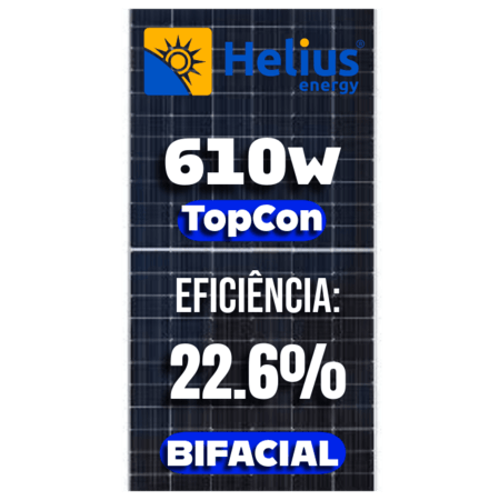 MODULO HELIUS TOPCON BIFACIAL 610W