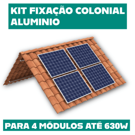 KIT FIXAÇÃO COLONIAL P/4 MODULOS ATÉ 630W