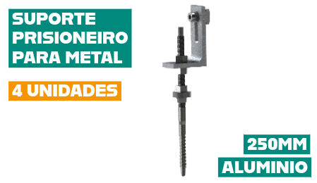 SUPORTE PRISIONEIRO 250MM. METAL - 4 UNI