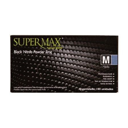 LUVA DE PROCEDIMENTO BLACK NITRILO SUPERMAX