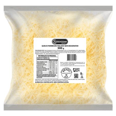 QUEIJO PARMESÃO RALADO SEM DESIDRATAR LA SERENISSIMA 10X500G