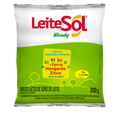 COMPOSTO LÁCTEO DE SORO DE LEITE LEITESOL BLENDY 50 X 200 g