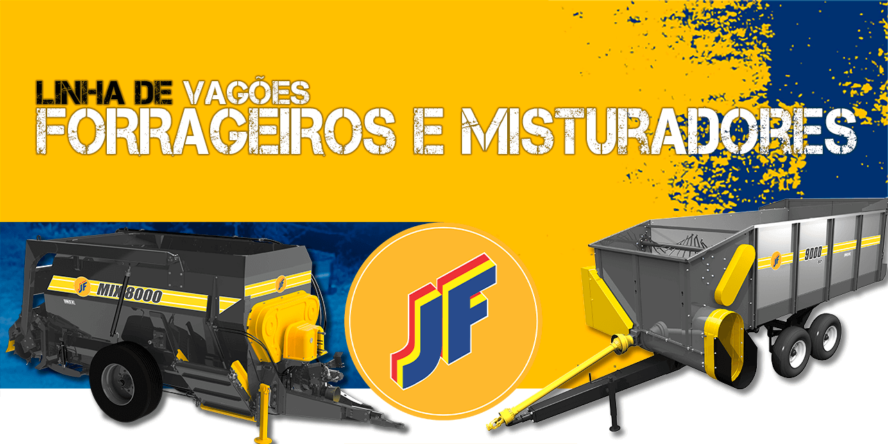Banner Vagões Misturadores e Forrageiros JF Máquinas