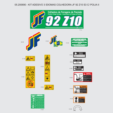 KIT ADESIVO JF 92 Z10 S3 POLIA