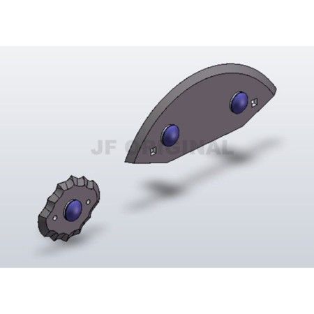 KIT DE FACA OVAL DENTADA E MEIA LUA