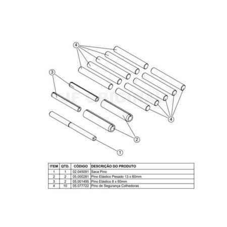 KIT PINOS COMPLETO JF 1600 AT