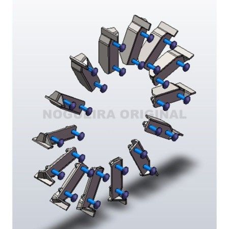 KIT DE LANCADORES ROTOR FACA 3 FUROS DA FTN-1300/FTN-2500