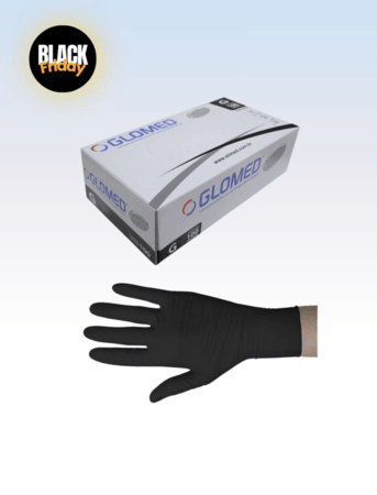 Luva de Procedimento Nitril Preta sem Pó G - Cx c/100 Und