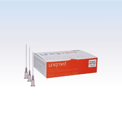 Microcanula 22g c/ ag. 21g x 1 0,70 x 70 mm Uniqmed - Und