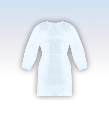 Avental Descartável Manga Longa 30g/m² Padrão - Pct c/ 10 und