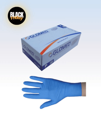 Luva de Procedimento Nitril Azul sem Pó P - Cx c/100 Und