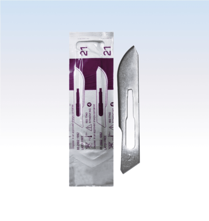 Lâmina de Bisturi 21 - Cx c/ 100 Und
