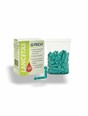 Lanceta 28G p/ Caneta Lancetadora G-Tech - Cx com 100