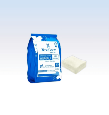 Compressa 7,5 x 7,5 11 fios não estéril pct c/ 500 unds texcare