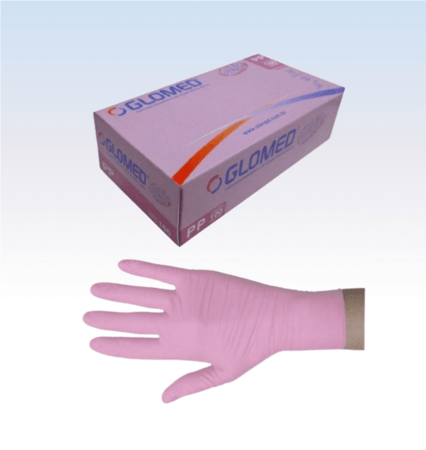 Luva de Procedimento Nitril Rosa sem Pó PP - Cx c/100 Und