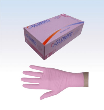 Luva de Procedimento Nitril Rosa sem Pó P - Cx c/100 Und