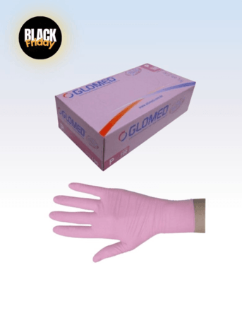 Luva de Procedimento Nitril Rosa sem Pó P - Cx c/100 Und