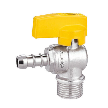 VALVULA ESFERA GLP 1/2(M) X 3/8 BM 90º HASTE CURTA