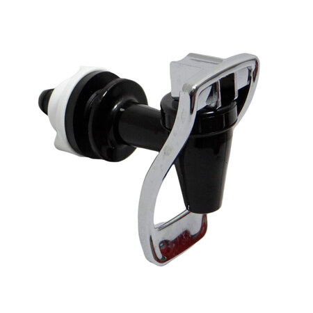 Torneira Bebedouro Filtro Conector Preto E Cromado Alavanca