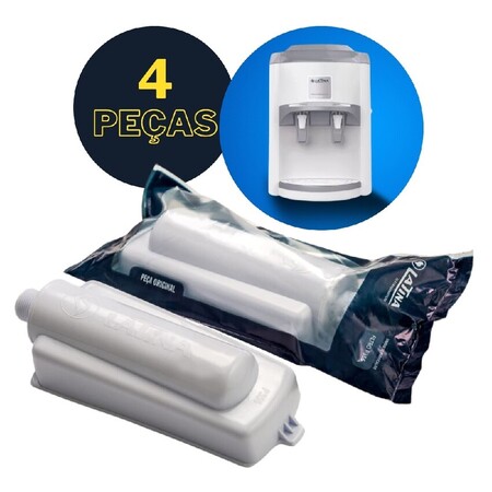 Kit 4 Filtros Refil Para Purificador de água Latina Original