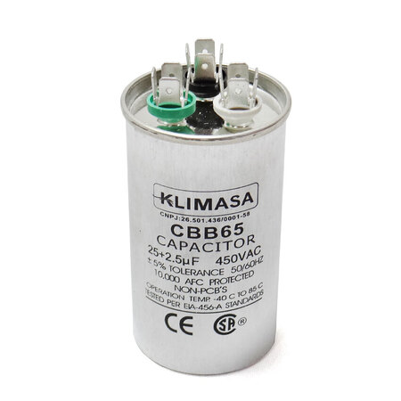 Capacitor Ar Condicionado Perma. Duplo Alum. 25+2.5uf 450vac