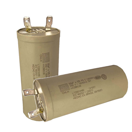 Capacitor 50 Mfd 250vac 127v C/term. Lav. Mondial