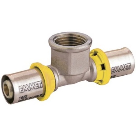 TEE FEMEA GAS 16MM X 1/2 PRENSAR