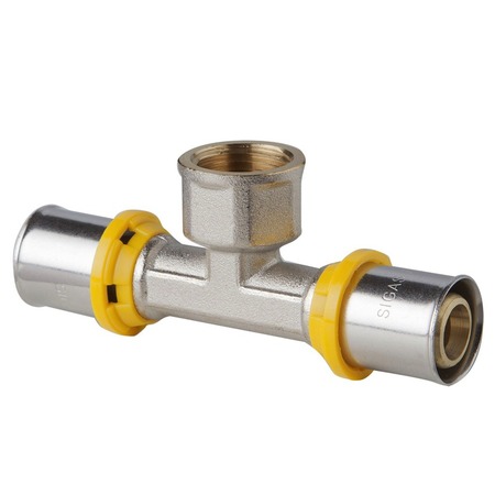 TEE FEMEA GAS 16MM X 1/2 PRENSAR