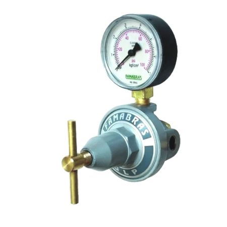 Registro Com Manômetro Regulador Pressão Mod. Frg-45b 30kg/h