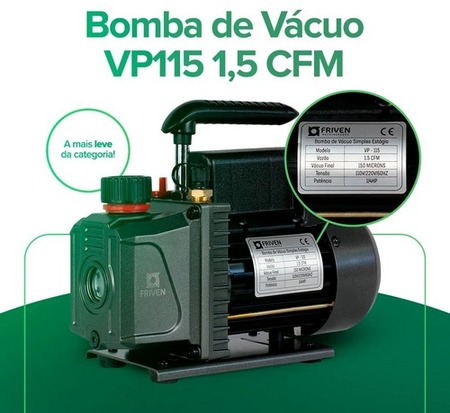 BOMBA DE VACUO 1.5 CFM VP115 ESTAGIO SIMPLES 1/4HP
