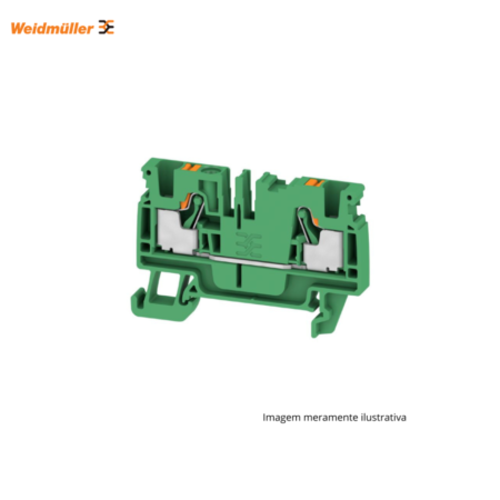 CONECTOR WEIDMULLER SAK 4 MM VERDE PARA INSTALAÇÕES ELÉTRICAS