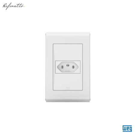Conjunto Tomada 2P+T 20A - Linha Refinatto Style Branco | WEG