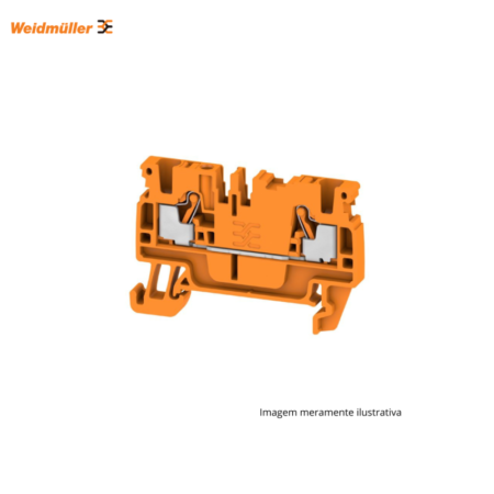 CONECTOR WEIDMULLER SAK 2.5 MM LARANJA PARA INSTALAÇÕES ELÉTRICAS