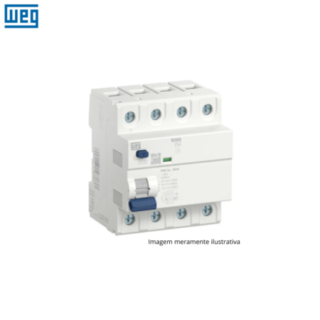 INTERRUPTOR DIFERENCIAL RESIDUAL (DR) TETRAPOLAR 80A 30MA WEG RDWS