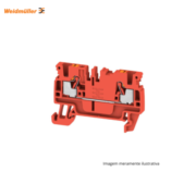 CONECTOR WEIDMULLER SAK 2.5 MM VERMELHO PARA INSTALAÇÕES ELÉTRICAS
