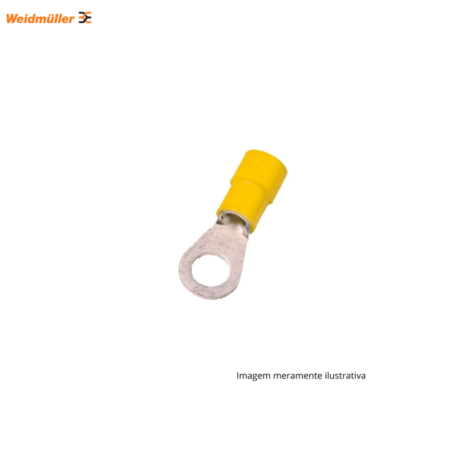 TERMINAL ANEL 4-6MM M8 AMARELO WEIDMULLER - PACOTE COM 100 UNIDADES