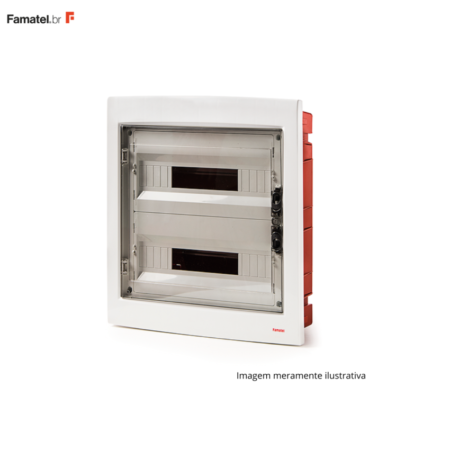 QUADRO DE DISTRIBUIÇÃO DE EMBUTIR FAMATEL NUOVA PARA 36 DISJUNTORES