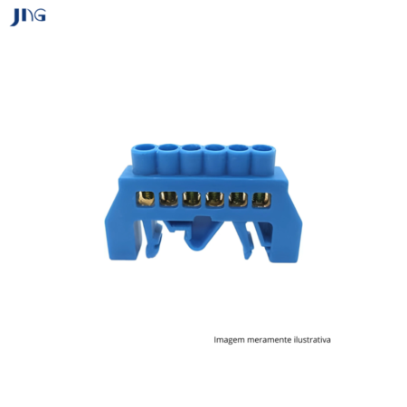 BARRAMENTO NEUTRO JNG COM 6 FUROS AZUL