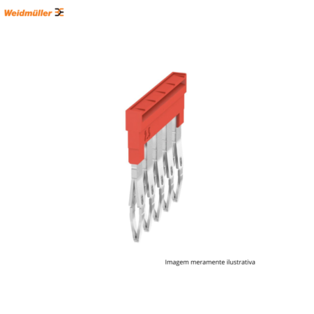 CONECTOR PONTE WEIDMULLER SAK AAP11 1.5/5 VERMELHO