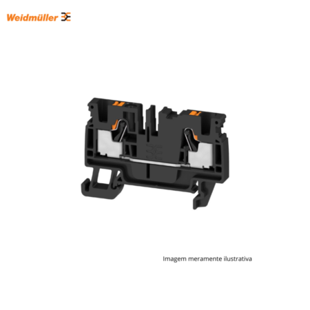 CONECTOR WEIDMULLER SAK 4 MM PRETO PARA INSTALAÇÕES ELÉTRICAS