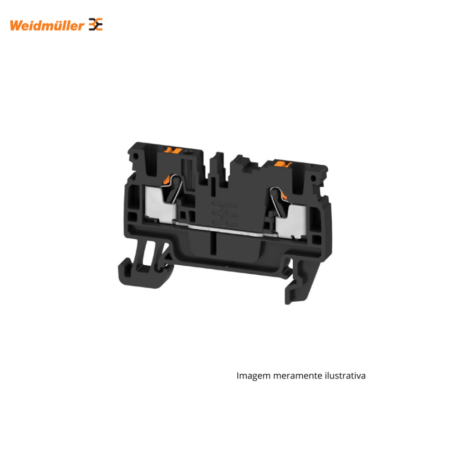 CONECTOR WEIDMULLER SAK 2.5 MM PRETO PARA INSTALAÇÕES ELÉTRICAS