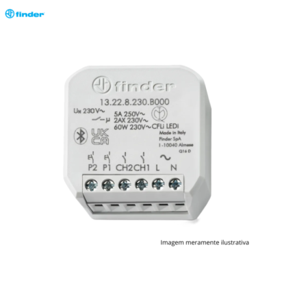 RELE MULTIFUNÇÃO 2 CANAIS BLE BRANCO FINDER