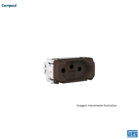 TOMADA 20A MARROM WEG COMPOSÉ