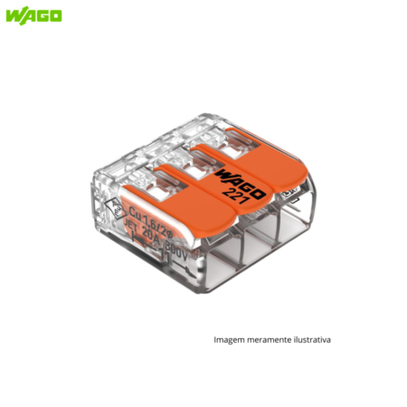 CONECTOR EMENDA 3P 32A WAGO