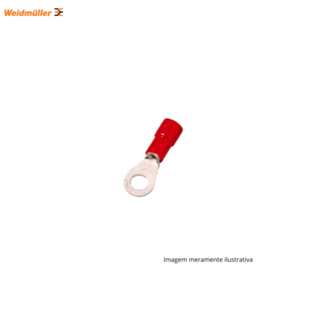 TERMINAL ANEL 1,5MM M5 VERMELHO WEIDMULLER - PACOTE COM 100 UNIDADES