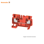 CONECTOR WEIDMULLER SAK 4 MM VERMELHO PARA INSTALAÇÕES ELÉTRICAS