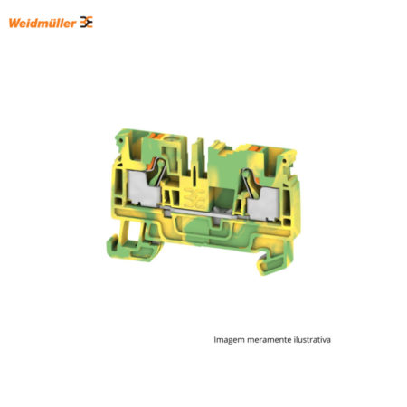 CONECTOR WEIDMULLER SAK 4 MM VERDE/AMARELO PARA INSTALAÇÕES ELÉTRICAS